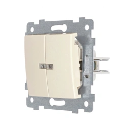 "MARIA" Flush-mounted two-key switch mechanism with light indicator C510-440, colour "ivory"