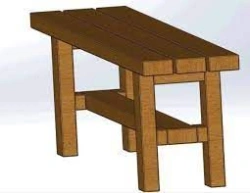 Wooden bench