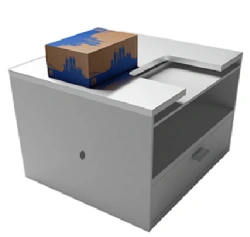 Universal rack-barrier for parcels reception "Barrier MGN BVK", mark "SPEKTR LLC".