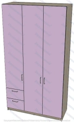 Wardrobe B3 300-2500x300-1200x900-3000mm(WxHxH)