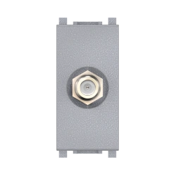 CADUCEUS ALING Experience Flush-mounted antenna socket SAT satellite single F/F, 1M, silver, Art. 74265.S