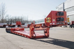 Semitrailer Tverstroimash 993931 modification F022 variant - with fittings with hydraulic suspension with independent steering m