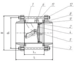 Steel interflanged swing check gate valve ZO