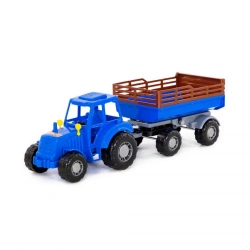 Tractor "Master" (blue) with trailer No. 2 (in net), item No. 84781