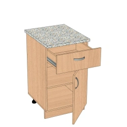 Kitchen cabinet 1-door with drawer 500*600*850 mm TRYA-1.5