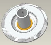 Working Wheel, Compression Wheel, D1050N, 0.68" Shaft, NI-RST Article ID: 100807505.