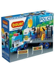 Children's educational toy Bauer "Police" series set "Truck with armament and rapid response team" 75 pcs.