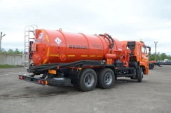 Tanker truck (vacuum machine) type GRK66 modification 56776-0000010-50 on chassis KAMAZ-43118-A5, KAMAZ-43118-50.