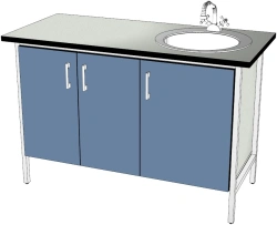 Three-desk laboratory table TM-3