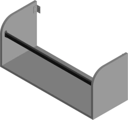 Shipboard non-metallic furniture. Shelf for books RBPG