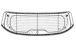 00479TRW00001 / 6303100XST11A / Rear window assembly / Backlite ASSY, RR