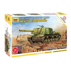 Assembled model Soviet tank fighter ISU-152 "Zveroboy"