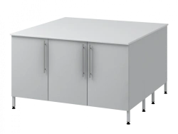 Island table on two metal pedestals 1500 OTDL