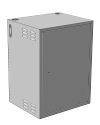 Hinged metal telecommunication cupboard type SHKT-18U-560-A.