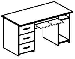 Computer desk 6056 "Rhythm" series