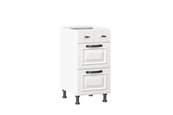 Type 4 LD.270180.000 Kitchen cabinet 400 with 3 drawers cabinet LUX (5) (White )