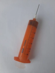 Single-use syringe, three-detailed, sterile, with nominal capacity of 50 ml, for syringe pumps according to TU 9398-020.