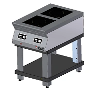 Induction cooker PI29P-3,5-02 (on a stand, completely made of stainless steel, with air duct)