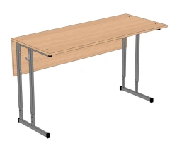 Pupil's table 2-seater, adjustable, square tube SU-1.2P