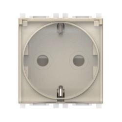 CADUCEUS ALING Experience flush-mounted socket outlet with grounding with blinds with transparent cover without centre screw 16A