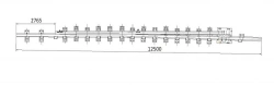 Curved frame rail of P65 type with straight shank of SP525-09 project