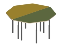 Table "Octagonal" (set of 2 tables) art. ?.03.32