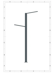 Steel outdoor lighting supports OTKVf 180-9,0-1/1-180
