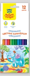 Watercolour pencils Multi-Pulti "Incredible Adventures", 12 colours, three-edge, sharpened, cardboard, europodweight