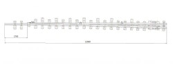 Curved frame rail of P65 type with straight shank of the project 2771.02.000-01