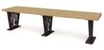 C-1.37 Park bench with figurative carving "Square"