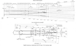 1/6 symmetrical P65 type arrow crossing for mountain tracks of the project 2307.00.000-22
