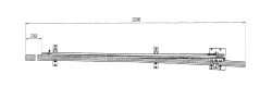 Curved frame rail with straight shank of project 2768.02.000-01