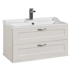 Cabinet under sink Aquaton Leon 80 oak white 1A186301LBPS01.A186.3.01L.BPS.0
