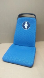 Passenger seat with handrail, pictogram for passengers with reduced mobility L01R35.6820030-01