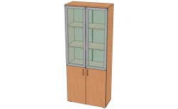 Document cabinet with glass in aluminium profile. Model: ???01.1
