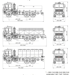 Combined road machine KDM-6317 on the basis of chassis MAZ 6317F9