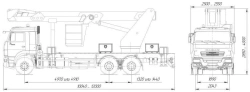 Means of transport equipped with lifts with working platforms R180T, VA180T Velmash-S type 57563 modifications :57530N on ba