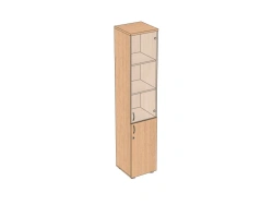 Document cabinet with transparent/tinted glass, tall, wide 400*405*2025 mm UpShDS-4