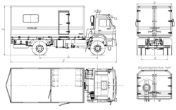 Trucks trucks mod. 9723BN without CMU on the basis of KAMAZ chassis mod. 43265-D5