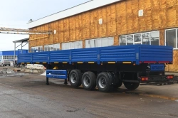 Flatbed semi-trailer type 8785T2 on axle MD.?1?2050?12??120?16 (single axle) or on axle MD.?2?1850?12??120?16, (double axle).