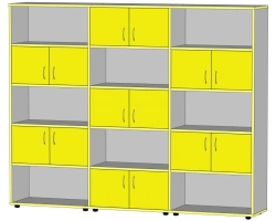 Modular multi-sectional cupboard "Kvant" series