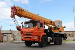 Truck crane KS-55717K-3 and its modifications with the use of cabin U2.65.52.000 and its modifications produced by "IMZ AVT" Ltd