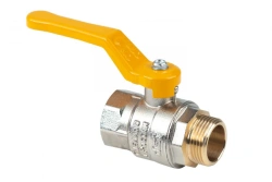Gas ball valve nickel-plated Dist, series "Expert" DN15 1/2" BP-HP, H221P