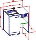 Chemical demonstration table. (School furniture brand "Interior" series "TDI School")