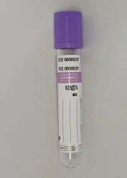 Vacuum tube for venous blood collection "BERIMED", filler potassium ethylenediaminetetetraacetate 2 - substituted (K2EDTA), tipo