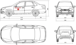 Motor vehicles for the carriage of persons other type 2230, modification 223000 on the basis of LADA GRANTA vehicles, type