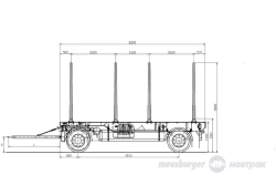 Two-axle AW-24H sorting trailer