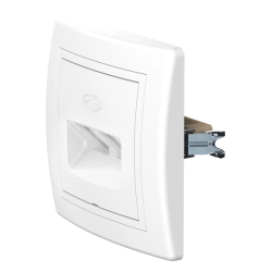 CADUCEUS ALING PRESTIGE Flush-mounted double telephone socket 2xRJ12 6P2C, white, art. 611.000