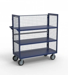 TS-3P Set-up net cart with 3 shelves
