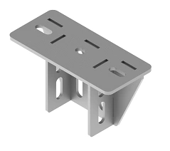 U-profile traverse BSUT 8K, with overall dimensions 97x120 mm, base dimensions 100x220 mm, metal thickness 6,0 mm.